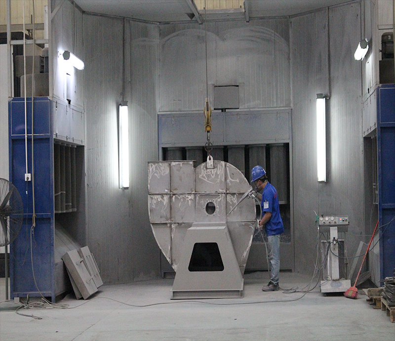 風機噴涂生產(chǎn)車間